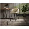 LISA DESIGN Pattaya - lot de deux tabourets de bar - en tissu bouclette sable - Sable