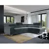 BESTMOBILIER Talisay - canapé d'angle droit - 5 places - convertible avec coffre - en velours - Gris