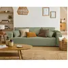BESTMOBILIER Topaze - canapé 3 places - convertible avec coffre - en tissu - Vert