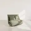 BESTMOBILIER Candice - Banquette 2 places convertible clic-clac en velours côtelé - Vert