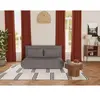 BESTMOBILIER Candice - Banquette 2 places convertible clic-clac en velours côtelé - Gris clair