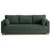 LISA DESIGN Anna - canapé droit 3 places convertible avec poche en velours texturé - Vert