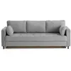 LISA DESIGN Anna - canapé droit 3 places convertible avec poche en velours texturé - Gris