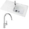 Evier cuisine 1 bac Villeroy et Boch Tudor + Mitigeur cuisine bec haut...