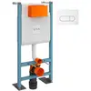Bâti-support VITRA V-Fix Core auto-portant + Plaque Root Round Blanche