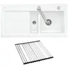 Evier 1 bac et demi VILLEROY ET BOCH Subway Pure 60 100 x 51 égouttoir...