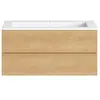 Meuble simple vasque BURGBAD Cosmo 120 cm chêne
