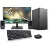 MARQUEL Pc de bureau Tour + écran 22"  - AMD Ryzen 3 3200G 3,6 Ghz  - SSD  960GB - 8GB + Clavier & Souris & HP filaires - Win 11 Pro - Noir