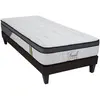BELLECOUR Ensemble Tivoli 160x200 cm Matelas Mousse + Sommier Bois
