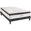 BELLECOUR Ensemble Zermatt 160x200 cm Matelas Mousse + Sommier Bois