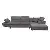Canapé d'angle convertible RIO en microfibre - Angle Droit, Gris - LOU...