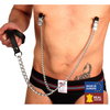 Pinces à seins + laisse ( métal + cuir )  
