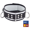 Collier en cuir 3 Anneaux D Blanc-Noir  