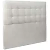 SOMMEIL DE PLOMB Tete de lit Capitonnée Velours Gris clair L 140 cm - Ep 10 cm rembourré - Tête de lit design en bois massif