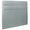 SOMMEIL DE PLOMB Tete de lit Lignes Velours Gris bleuté L 160 cm - Ep 10 cm rembourré - Tête de lit design en bois massif