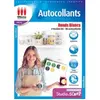 Pack de 4 feuilles A4 autocollants ronds Micro Application Blanc