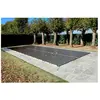 BACHES-PISCINES.COM Bâche Hivernage 550 g/m² Gris Anthracite 9,70 x 4,70 m pour Piscine Maximum 9 x 4 m avec Grille d'Evacuation - Direct Usine France
