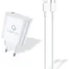 Chargeur secteur USB-Type C + câble Ligtning Greenjoy 1 m Blanc