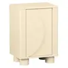 Table de chevet décor bois beige 1 porte réversible Pondi