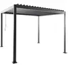 SWEEEK Pergola bioclimatique anthracite aluminium et acier lames orien...