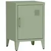 SWEEEK Table de chevet en acier vert. 1 porte. casier. chambre enfant