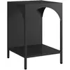 SWEEEK Table de chevet. table d'appoint en métal noir