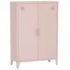 SWEEEK Commode/armoire en métal rose. 2 espaces de rangement