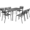 Table de jardin - SWEEEK - Amelia - 8 personnes - Métal anthracite - Traitement antirouille