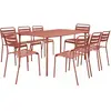 Table de jardin - SWEEEK - Amelia - 8 personnes - Métal - Terracotta