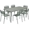 Ensemble table et chaises - SWEEEK - Savane - Acier anti-rouille - 6 personnes - Design contemporain