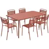 Ensemble table et chaises - SWEEEK - Terracotta - Acier anti rouille -...