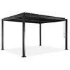 Pergola bioclimatique noir - SWEEEK - 3x4m - lames orientables - alumi...