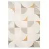 sweeek - Interieur tapijt, retro patroon, crème korte haren