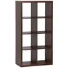 Etagère bibliothèque - SWEEEK - Effet bois de noyer - 4 niveaux - 8 co...