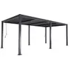 Pergola bioclimatique anthracite - SWEEEK - 3x6m - lames orientables