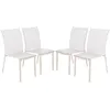 sweeek - Set van 4 stapelbare tuinstoelen cleveland van aluminium en t...