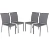 Chaise de jardin - SWEEEK - CLEVELAND - Aluminium - Textilene - Empila...