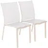 sweeek - Set van 2 stapelbare tuinstoelen cleveland van aluminium en t...