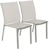 sweeek - Set van 2 stapelbare tuinstoelen cleveland van aluminium en t...