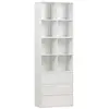 SWEEEK Etagère. bibliothèque modulable décor bois blanc 3 éléments - 3...