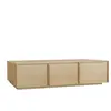 SWEEEK Meuble TV décor bois 3 portes naturel 180cm L 180 x P 43 x H 45...