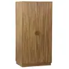 Armoire dressing effet bois de manguier rainuré 2 portes Celian