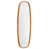 SWEEEK Miroir rectangulaire JAMIE en bois d'hévéa. bords arrondis. couleur bois clair. 120 cm