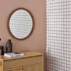 SWEEEK Miroir rond en bois de pin Ø60cm GEORGIA noyer