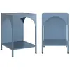 SWEEEK Lot de 2 tables de chevet. tables d'appoint en métal style industriel. bleu pétrole. L 35 x l 35 x H 51cm