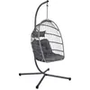 Fauteuil suspendu - SWEEEK - TOSCANA - Aluminium - Osier - 105 x 105 x...