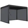 SWEEEK Pergola bioclimatique en aluminium. lames orientables 3x4m + 2 stores 3m + 1 store 4m TRIOMPHE anthracite