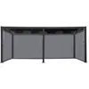 SWEEEK Pergola bioclimatique en aluminium. lames orientables 3x6m + 4 stores 3m TRIOMPHE anthracite