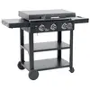Plancha gaz 3 brûleurs acier inoxydable 12kW avec chariot