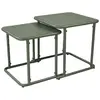 Table gigogne extérieure carrée en acier 45cm kaki - Amélia